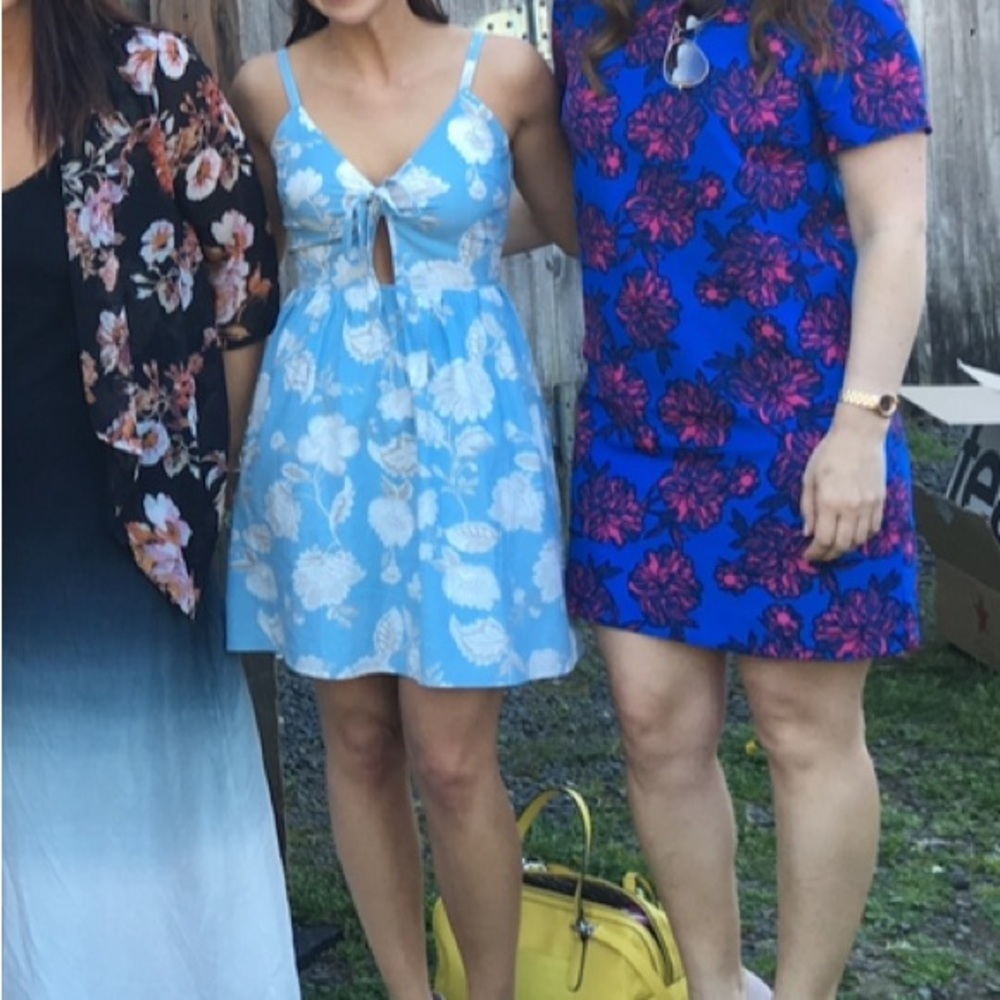 Blue and white sundress